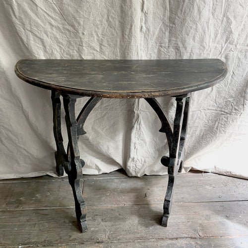John Derian Pair Of 18th Century Demilune Tables Add To Cart Details Separates Into Two Demilune Tables 44" X 31/5" H When Tables Are Joined Together Painted Wood 18th Century France Please Note That Vintage Items Will Embrace