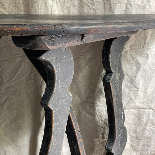 John Derian Pair Of 18th Century Demilune Tables Add To Cart Details Separates Into Two Demilune Tables 44" X 31/5" H When Tables Are Joined Together Painted Wood 18th Century France Please Note That Vintage Items Will Embrace