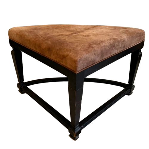 John Derian Pair Of 19th Century French Corner Chairs Add To Cart Included In Our Carefully Curated Antique Furniture Collection Is A Pair Of French Corner Chairs Dating Back To The 1800s Featuring A Triangle Suede Top With Wood