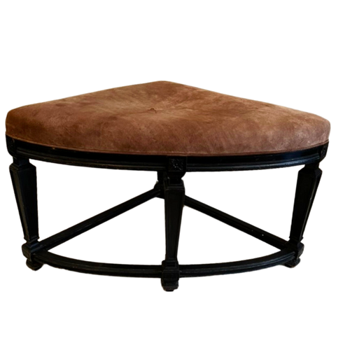 John Derian Pair Of 19th Century French Corner Chairs Add To Cart Included In Our Carefully Curated Antique Furniture Collection Is A Pair Of French Corner Chairs Dating Back To The 1800s Featuring A Triangle Suede Top With Wood