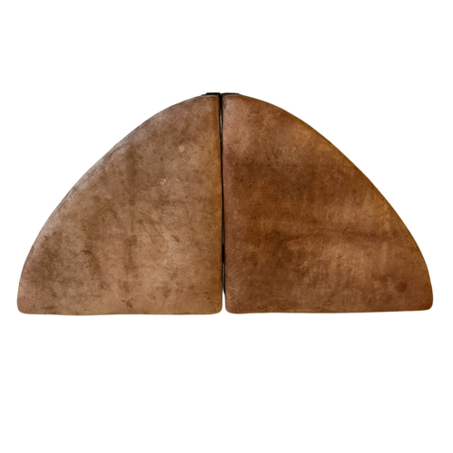 John Derian Pair Of 19th Century French Corner Chairs Add To Cart Included In Our Carefully Curated Antique Furniture Collection Is A Pair Of French Corner Chairs Dating Back To The 1800s Featuring A Triangle Suede Top With Wood