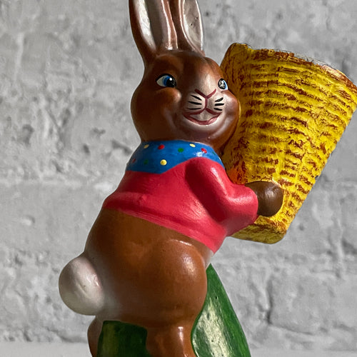 John Derian Papier Mâché Bunny With Yellow Basket Add To Cart Details 2.75" W X 5.5" H Painted Papier-mâché Each Item Will Feature Unique Variations Handmade in Germany Based In Germany And Family Owned Since 1894 Ino Sc