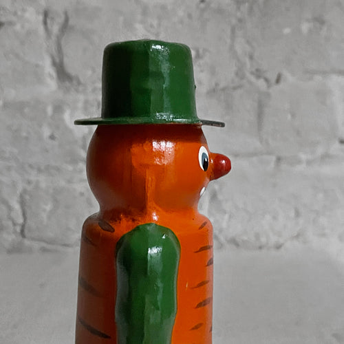 John Derian Papier Mâché Pumpkin Person With Top Hat Add To Cart All Holiday Ornaments And Items Are Final Sale And Are Not Eligible For Return Or Exchange.  Details 3" L X 2" W X 6" H Papier Mâché Each Item Will Feature Un