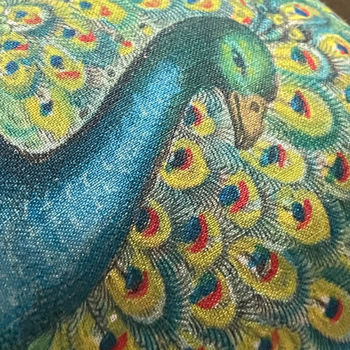 John Derian Peacock Pillow Add To Cart Details Double Sided Cotton And Polyester Fabric With Poly Stuffing