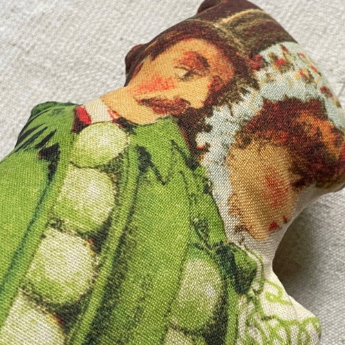 John Derian Peas In A Pod Pillow Add To Cart Details 7" L X 12.5" H Double Sided Cotton And Polyester Fabric With Poly Stuffing
