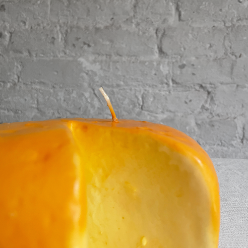 John Derian Pecorino Cheese Candle Add To Cart Details 6" Diameter X 3.5" H Paraffin Wax Each Item Will Feature Unique Variations Made In Italy Care Remove All Paper Before Burning. Not Intended For Children.   Cereria Introna