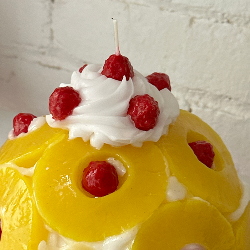 John Derian Pineapple Cake Candle Add To Cart Details 7.5" W X 5" H Paraffin Wax Each Item Will Feature Unique Variations Made In Italy Care Remove All Paper Before Burning. Not Intended For Children. Cereria Introna Has Been Pr