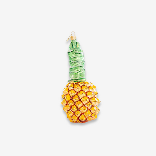 john derian Pineapple Ornament Add to cart Crafted with attention to detail this Pineapple Ornament features a bright realistic pineapple design with textured details. Its vibrant colors and intricate design make it a standout a