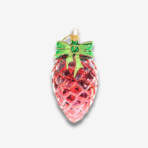 john derian Pinecone With Green Ribbon Ornament Add to cart All Holiday ornaments and items are final sale and are not eligible for return or exchange.  This Pinecone With Red Ribbon Ornament combines rustic charm with festive