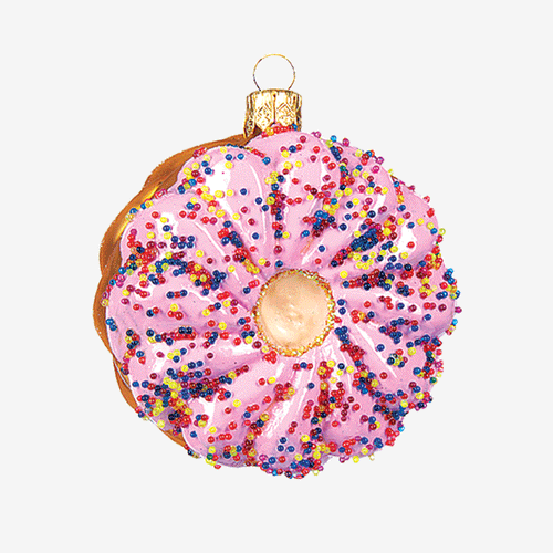 john derian Pink Cruller Donut Ornament Add to cart All Holiday ornaments and items are final sale and are not eligible for return or exchange.  Details 3" H