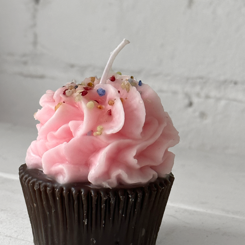 John Derian Pink Frosted Chocolate Cupcake Candle Add To Cart Details 2.5" W X 3" H Paraffin Wax Each Item Will Feature Unique Variations Made In Italy Care Remove All Paper Before Burning. Not Intended For Children. To View All