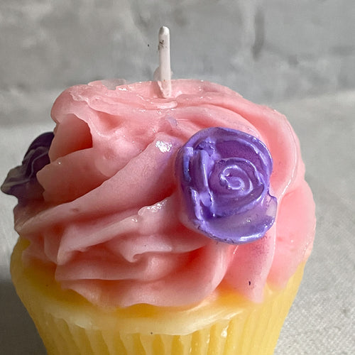 John Derian Pink Frosting With Light Purple Flowers Cupcake Candle Add To Cart Details 2.5" W X 3" H Paraffin Wax Each Item Will Feature Unique Variations Made In Italy Care Remove All Paper Before Burning. Not Intended For Chil