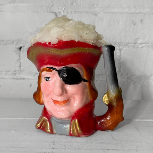 john derian Pirate Beer Stein Candle Add to cart Details 6" W x 5" H Paraffin Wax Each item will feature unique variations Made in Italy Care Remove All Paper Before Burning. Not intended for children. Cereria Introna has been p