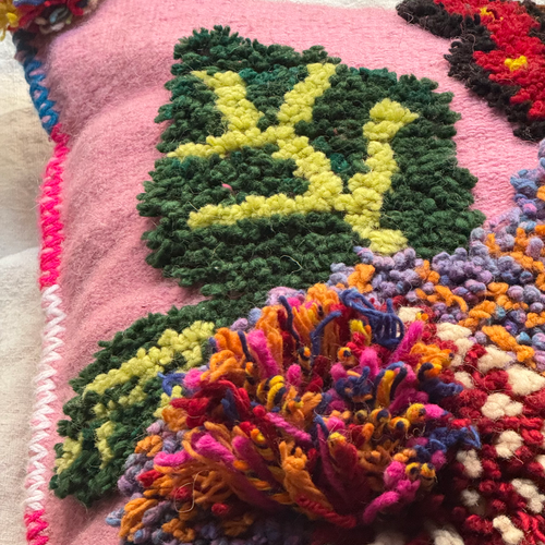 John Derian PO Paris Nathalie Lete Woven & Knotted "Grandes Fleur" Cushion In Rose Add To Cart This Hand-tufted Oversized Cushion By Nathalie Lété For PO Paris Features A Vibrant Flora And Butterfly Motif In Colorful Hues Of A