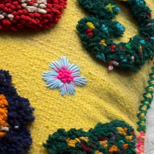 John Derian PO Paris Nathalie Lete Woven & Knotted Mushroom Cushion In Juane Add To Cart This Hand-tufted Oversized Cushion By Nathalie Lété For PO Paris Features A Vibrant Flora And Mushroom Motif In Colorful Hues Of Atop A Y