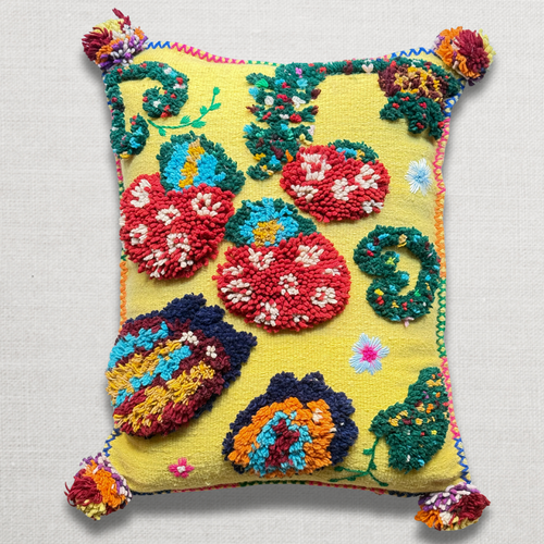 john derian PO Paris Nathalie Lete Woven & Knotted Mushroom Cushion in Juane Add to cart This hand-tufted oversized cushion by Nathalie Lété for PO Paris features a vibrant flora and mushroom motif in colorful hues of atop a y