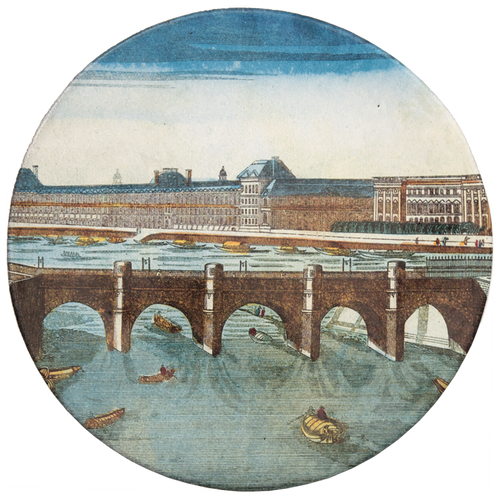 john derian Pont St. Michel Platter Add to cart Plat Pont St. Michel Details 10" Diameter x 1" Deep Glazed terracotta Made in Paris Care Dishwasher safe on a moderate wash cycle. Not microwave safe. John Derian teamed up with As