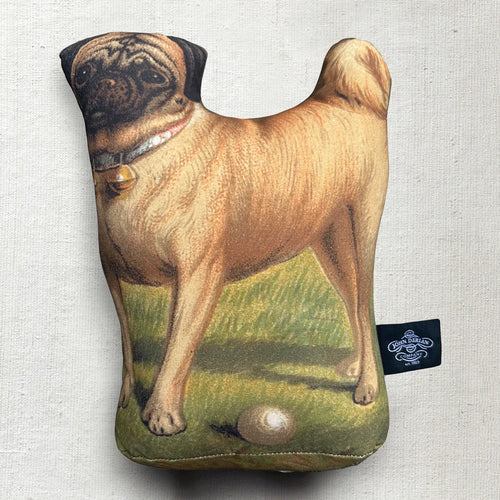 john derian Pug Pillow Add to cart Details 9" L x 4" W x 12" H Double sided Cotton and Polyester Fabric with Poly Stuffing