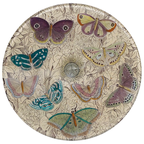 John Derian Purple Butterflies Stacking Cake Pedestal