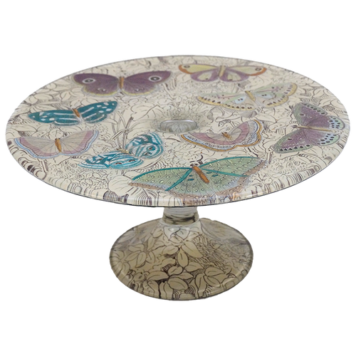 john derian Purple Butterflies Stacking Cake Pedestal