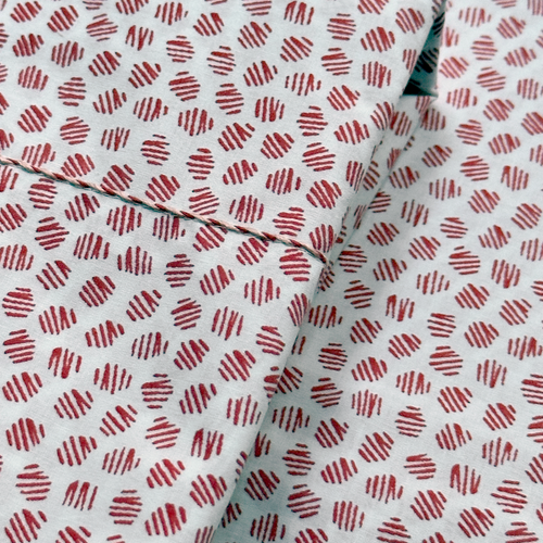 John Derian Rasa Block Printed Sheet Set In White Snowball & Red Twin Set - $325.00 Queen Set - $430.00 King Set - $480.00 Set Of 2 Standard Pillowcases - $75.00 Set Of 2 King Pillowcases - $80.00