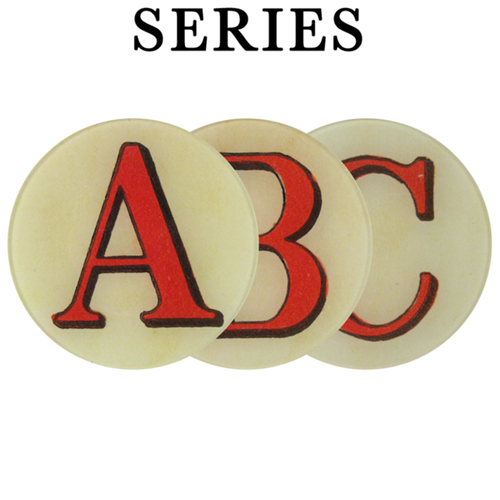 john derian Red Letters (A-Z & ? Available) 5 1/4" Round Plate