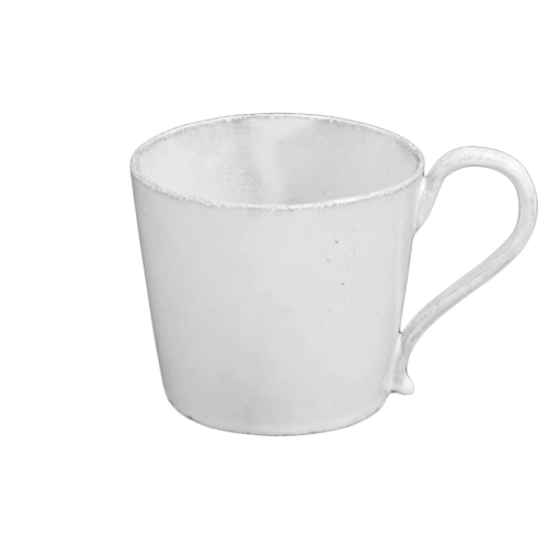 john derian Rien Large Tea Cup Add to cart Grand Tasse Details 5.3" Wide x 3.7" Diameter x 3.1" Height Black Terra Cotta with White Enameled Glaze Each item will feature unique variations Made in Paris Care Dishwasher safe on a