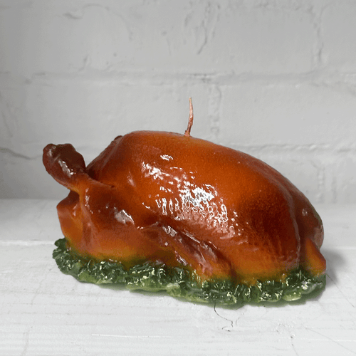 john derian Roast Chicken Candle Add to cart Details 8" L x 6" W x 4" H Paraffin Wax Each item will feature unique variations Made in Italy Care Remove All Paper Before Burning. Not intended for children. Cereria Introna has bee