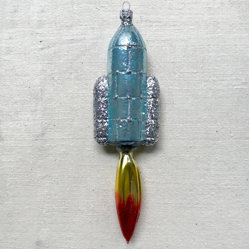 John Derian Rocket Ship Ornament Add To Cart All Holiday Ornaments And Items Are Final Sale And Are Not Eligible For Return Or Exchange. Details 2.5" W X 8" H Handblown in Poland Please Note All Ornaments And Holiday Items Ar