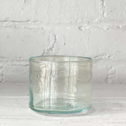 john derian Rodi Tumbler Add to cart Details 3.5" L x 3" H Recycled Glass Handblown Each item will feature unique variations Made in France Tunisia and Turkey Please note that because this item is handmade the dimensions will v