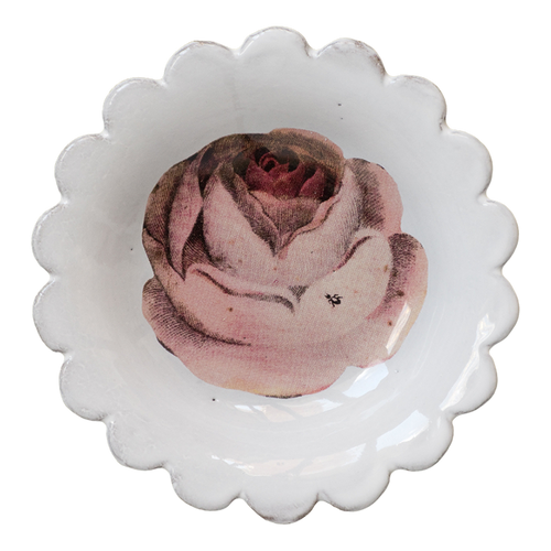 john derian Rose Saucer with Insect Add to cart Soucoupe Rose avec Insecte5.25" Round0.75" DeepJohn Derian teamed up with Astier de Villatte to add his iconic imagery to their classic white tableware. The 19th-century inspired p