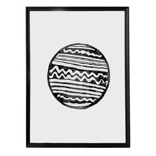 john derian "Rounds" in Vintage Frame Ready to Ship Linocut