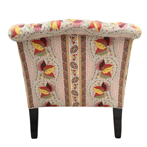 John Derian Royal Chair In Décors Barbares Casse-Noisette Pink Fabric Custom Furniture