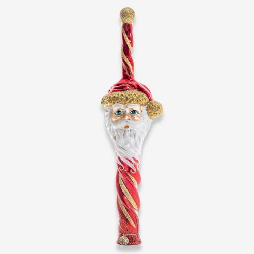 john derian Santa Face Tree Topper Add to cart Santa Face Tree Topper typically features the classic jolly depiction of Santa Claus with his iconic rosy cheeks fluffy white beard and a red hat adorned with white trim. The topper