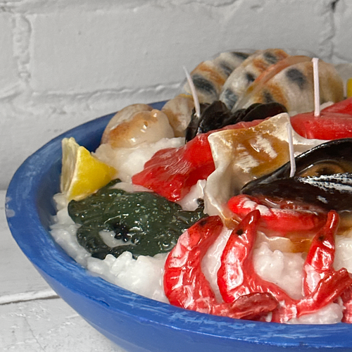 John Derian Seafood Platter Candle Add To Cart Details 11.5" W X 4" H Paraffin Wax Each Item Will Feature Unique Variations Made In Italy Care Remove All Paper Before Burning. Not Intended For Children. Cereria Introna Has Been