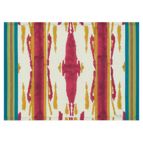 john derian Set of 4 Cotton Lisa Corti Flame Aubergine Gold Placemats Add to cart Made of 100% cotton the elegant green-blue tones and fresh white background of these cloth tablemats instantly change the mood of your table addin