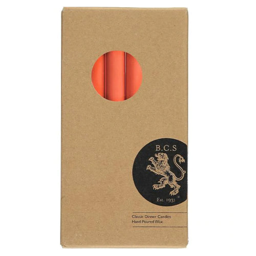 John Derian Set Of 6 Candles In Rust Add To Cart Set Of 6 Eco Dinner Candles   Details 9.64" H 100% Stearin Wax An Cotton Wick Recyclable Kraft Box Included Non-drip 8 Hour Burn Time With A Tall Clean Flame. Ecological Color Dy