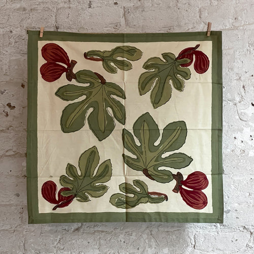 John Derian Set Of 6 French Red Fig Napkins Add To Cart Details 20" X 20" 100% Cotton Made In India Care Machine Washable.   Couleur Nature