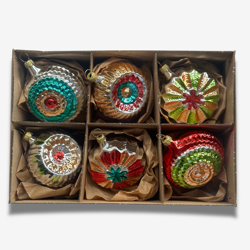 John Derian Set Of 6 Nostalgic Multicolor Ornaments Add To Cart All Holiday Ornaments And Items Are Final Sale And Are Not Eligible For Return Or Exchange.  This Vintage Inspired Set Of 6 Multi-color Ornaments Is A Nostalgic Ad