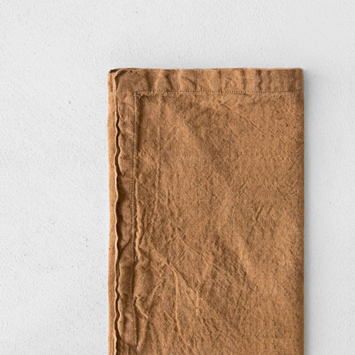 john derian Set of Six Basix Linen Napkins in Russo Add to cart This Basix Linen Napkin set in Roy are generously sized 45cm square linen napkins that have been pre-washed for a relaxed textural appeal. Roy an earthy rust tone b