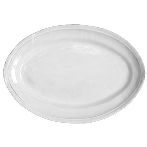 john derian Simple Large Deep Oval Platter Add to cart Grand Plat Ovale Creux Details 16.9" x 11.8" x 1.6" Black Terra Cotta with White Enameled Glaze Each item will feature unique variations Made in Paris Care Dishwasher safe o