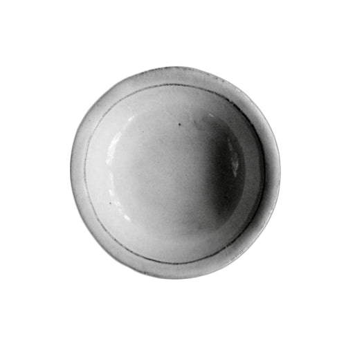 john derian Simple Saucer (Coffee Cup) Add to cart Soucoupe Details 4.5" Diameter x 1" Deep Black Terra Cotta with White Enameled Glaze Each item will feature unique variations Made in Paris Care Dishwasher safe on a moderate w