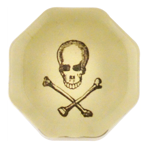 john derian Skull with Crossed Bones Octagonal Charm