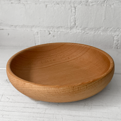 john derian Small Beech Bowl Add to cart Crafted from a single piece of beech wood these simple shallow bowls are perfect for serving salads snacks or as decorative pieces. Details approx. 8" W x 2" Deep Beech wood with oil safe