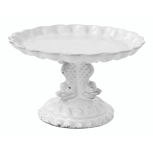 john derian Small Dauphins Dish on Stand Add to cart Details 4.3" L x 4.3" W x 2.7" H Black Terra Cotta with White Enameled Glaze Each item will feature unique variations Made in Paris Care Dishwasher safe on a moderate wash