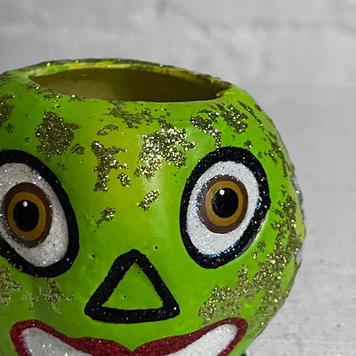 John Derian Small Glitter Pumpkin Head Add To Cart Details 2.5" W X 2.75" H Papier M
