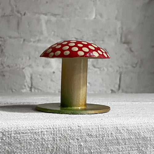 John Derian Small Painted Mushroom In Old Red Add To Cart Details 2.75" W X 2.75" H Painted Cardboard Each Item Will Feature Unique Variations Handmade in Germany   Based In Germany And Family Owned Since 1894 Ino Schaller Uti