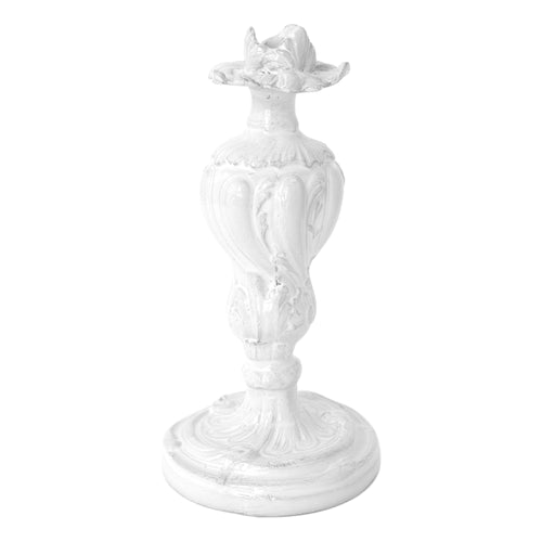 john derian Small Tom Candlestick Add to cart Details 4.1" W x 8" H Black Terra Cotta with White Enameled Glaze Each item will feature unique variations Limited availability  Made in Paris Astier de Villatte’s ceramic piece