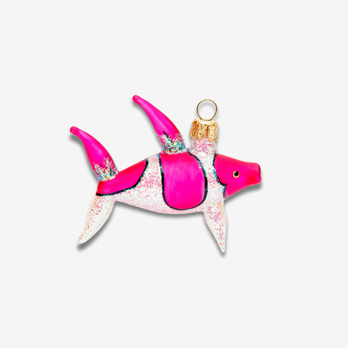 john derian Small White & Pink Fish Ornament Add to cart All Holiday ornaments and items are final sale and are not eligible for return or exchange.  Catch of the day Add a touch of the nautical charm to your holiday décor wit