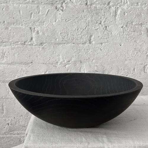 john derian Spencer Peterman Black Ebonized 13" Oval Bowl (No. PB2407) Add to cart Details approx. 13" W x 12" L x 4" Deep Black Ebonized Wood Each item will feature unique variations Made in MA Care Hand wash with mild soap and